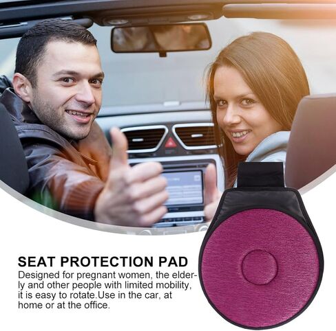 360 Degree Rotating Car Seat Cushion Swivel Pad with Non-Slip Base Breathable Comfort for Elderly Pregnant Mobility Assistance Home Office Use in Saudi Arabia