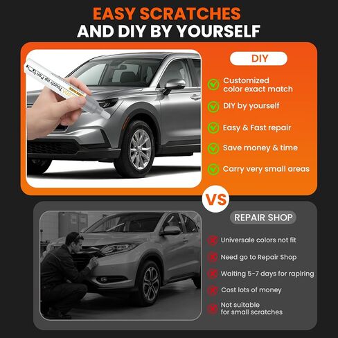 قلم مزيل خدوش السيارة لهوندا كريستال بلاك بيرل NH-731P طلاء اللمس للسيارات الكل في واحد قلم إصلاح الخدوش السحري لطلاء السيارة لـ CR-V/سيفيك/ريدجلاين/جواز السفر/أكورد/HR-V/Pilot/Odyssey in Kuwait