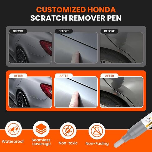 قلم مزيل خدوش السيارة لهوندا كريستال بلاك بيرل NH-731P طلاء اللمس للسيارات الكل في واحد قلم إصلاح الخدوش السحري لطلاء السيارة لـ CR-V/سيفيك/ريدجلاين/جواز السفر/أكورد/HR-V/Pilot/Odyssey in Kuwait