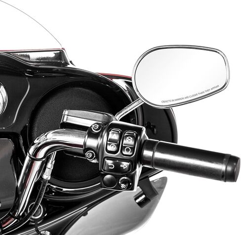 Mofun 8mm Black Mirrors Tapered Rear Mirror Compatible with Harley Softail Dyna Road King Street Glide Electra Road Glide Sportster 1982-2025 in Saudi Arabia