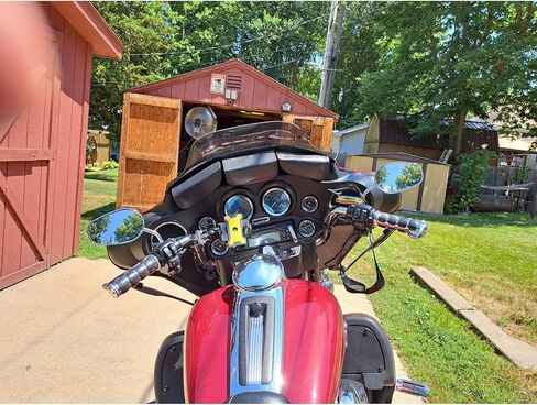 Mofun 8mm Black Mirrors Tapered Rear Mirror Compatible with Harley Softail Dyna Road King Street Glide Electra Road Glide Sportster 1982-2025 in Saudi Arabia