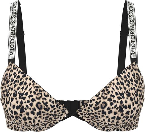 Victoria's Secret Bombshell Shine Strap Push Up Bra, Add 2 Cups, Plunge Neckline, Lace, Bras for Women, Very Sexy Collection, Red Monogram (34C) in Saudi Arabia