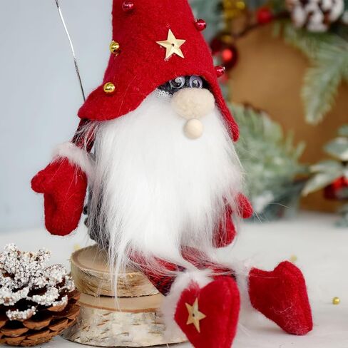 Cabilock 24PCS Pre-Cut Gnome Beard, Fake Beards with Wood Balls Kits, Faux Fur Costume Handmade Dwarf Making Supplies for Halloween Christmas Crafts, White in Kuwait