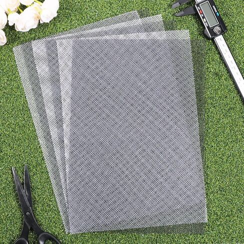 LXUEJIE 10 Pcs Fursuit Eyes Mesh 0.5mm, Plastic PVC Eye Mesh Sheets Waterproof Printable Meshs Sheet Blank Eye Meshs for Handicraft Making Mask Furry Cosplay Props Fursuit（11.81 x 8.27 in,White Black） in Saudi Arabia