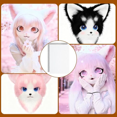 LXUEJIE 10 Pcs Fursuit Eyes Mesh 0.5mm, Plastic PVC Eye Mesh Sheets Waterproof Printable Meshs Sheet Blank Eye Meshs for Handicraft Making Mask Furry Cosplay Props Fursuit（11.81 x 8.27 in,White Black） in Saudi Arabia