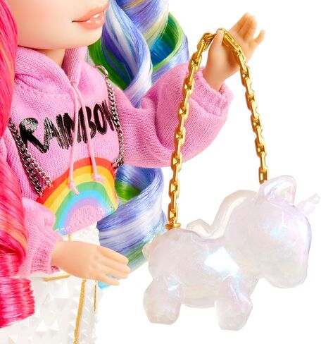 RAINBOW HIGH Creative Crystals Amaya - 28 cm Rainbow Model Doll with Crystal Accessory DIY Kit, Ring for You, Resin Game, Gift for 8+ Years, Non-Edible in Saudi Arabia