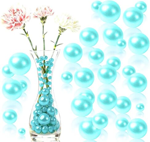 Elegant Vase Filler About 200 Crystal Clear Beads & ABS Simulated Pearls for Floral Arrangements, Wedding Centerpieces, and Home Deco (Red) in Saudi Arabia