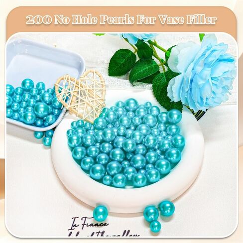 Elegant Vase Filler About 200 Crystal Clear Beads & ABS Simulated Pearls for Floral Arrangements, Wedding Centerpieces, and Home Deco (Red) in Saudi Arabia