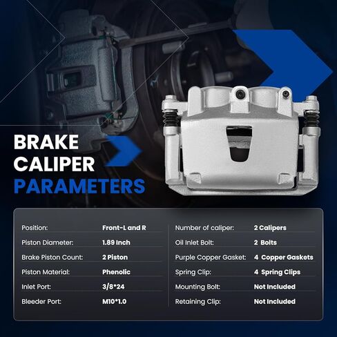 Front Brake Caliper Assembly Replaces for 18B4990 18B4991, Compatible with Jeep Commander 2006-2010, Compatible with Jeep Grand Cherokee 2007-2010 3.7L 4.7L 5.7L in Saudi Arabia