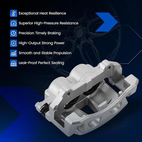 Front Brake Caliper Assembly Replaces for 18B4990 18B4991, Compatible with Jeep Commander 2006-2010, Compatible with Jeep Grand Cherokee 2007-2010 3.7L 4.7L 5.7L in Saudi Arabia