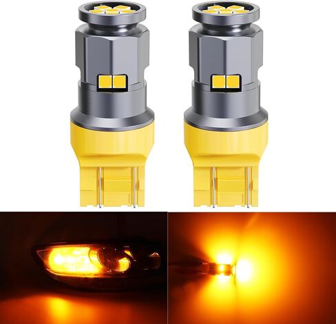 7443 7440 T20 LED لمبة حمراء فائقة السطوع لمصابيح الفرامل الخلفية، 7441 7444 7444NA W21W لأضواء إشارة الانعطاف الخلفية، حزمة من 2 in Kuwait