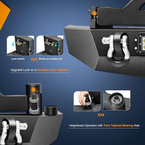 مجموعة Nilight الأمامية + الخلفية متوافقة مع 2007-2018 Jeep Wrangler JK، ممتص الصدمات الزاحف الصخري مع جهاز استقبال وصلة الجر وأضواء LED مطورة من Nilight على الطرق الوعرة باللون الأسود in Saudi Arabia
