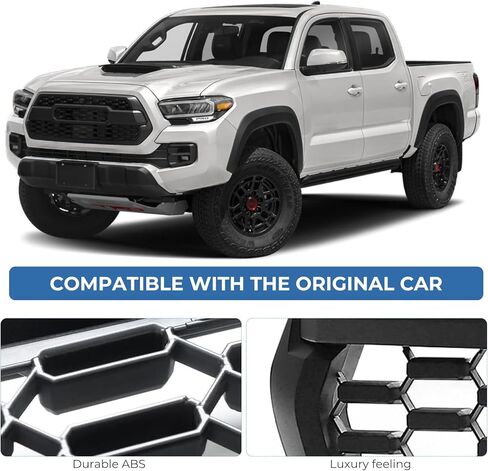 شواية أمامية لسيارة Toyota Tacoma SR/SR5/TRD 2016-2023، مجموعة شبكة المصد الأمامي متوافقة مع ملحقات تاكوما باللون الأسود غير اللامع in Saudi Arabia