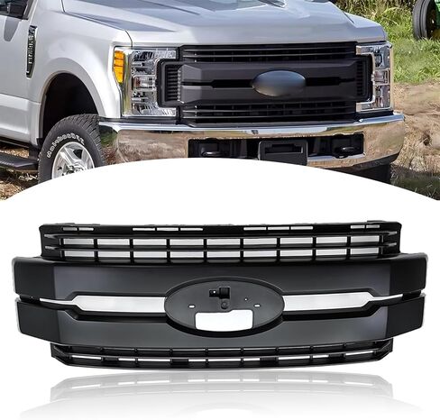 Grille Assembly Fit For 2017 2018 2019 Ford F250 F350 F450​ Super Duty Front Bumper Grille Grill Replacement​ HC3Z8200CC (Chrome) in Saudi Arabia