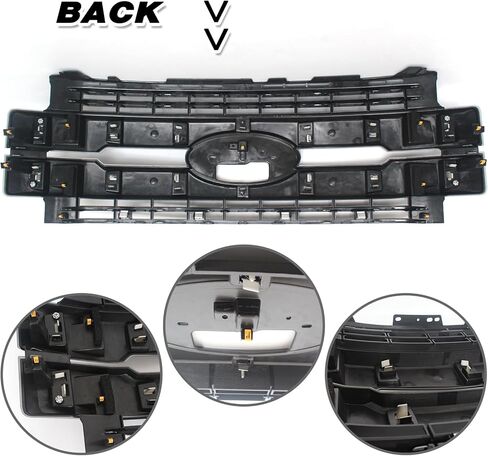 Grille Assembly Fit For 2017 2018 2019 Ford F250 F350 F450​ Super Duty Front Bumper Grille Grill Replacement​ HC3Z8200CC (Chrome) in Saudi Arabia
