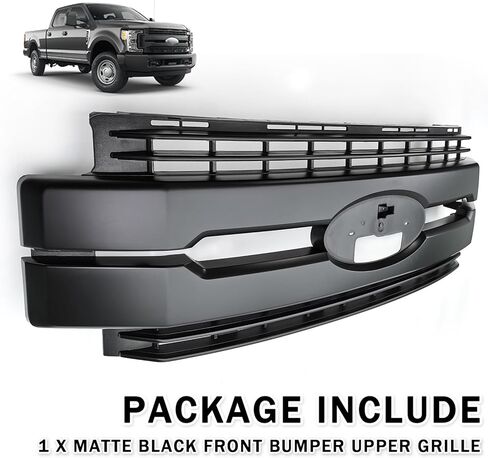 Grille Assembly Fit For 2017 2018 2019 Ford F250 F350 F450​ Super Duty Front Bumper Grille Grill Replacement​ HC3Z8200CC (Chrome) in Saudi Arabia