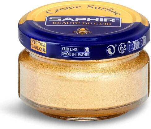 ملمع الأحذية SAPHIR Creme Surfine Pommadier - كريم شمع العسل للمنتجات الجلدية - بني in Saudi Arabia