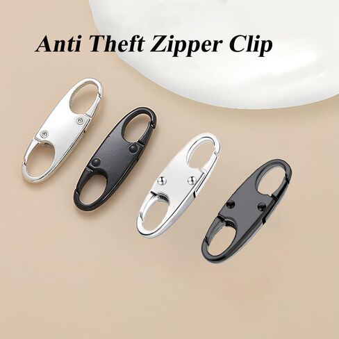 Anti Theft Zipper Clip (4-Pack) – Double Small Carabiner Clips for Backpacks, Luggage & Bags， Secure Zipper Closure for Travel, Gym & Hiking in Saudi Arabia