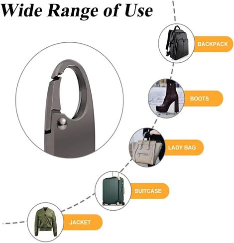 Anti Theft Zipper Clip (4-Pack) – Double Small Carabiner Clips for Backpacks, Luggage & Bags， Secure Zipper Closure for Travel, Gym & Hiking in Saudi Arabia