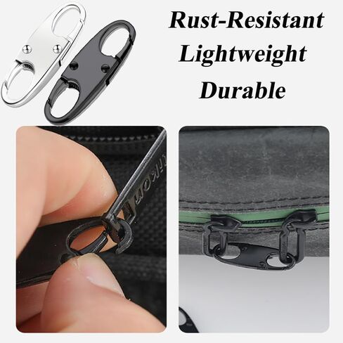 Anti Theft Zipper Clip (4-Pack) – Double Small Carabiner Clips for Backpacks, Luggage & Bags， Secure Zipper Closure for Travel, Gym & Hiking in Saudi Arabia