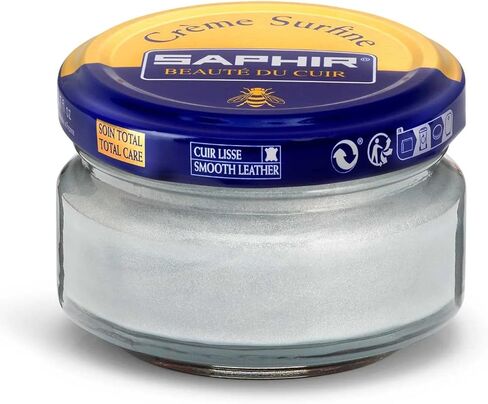 SAPHIR Creme Surfine Pommadier Shoe Polish - Beeswax Cream for Leather Products - Brown in Kuwait