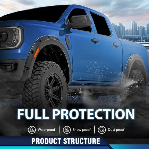 PIT66 Front Pair Fender Flares Wheel Trim Opening Molding Left and Right Side Compatible with Ford Explorer/Police Interceptor Utility 2016-2019 FB5Z16038AB, FB5Z16039AB, FO1291130, FO1290130 Black PP in Saudi Arabia