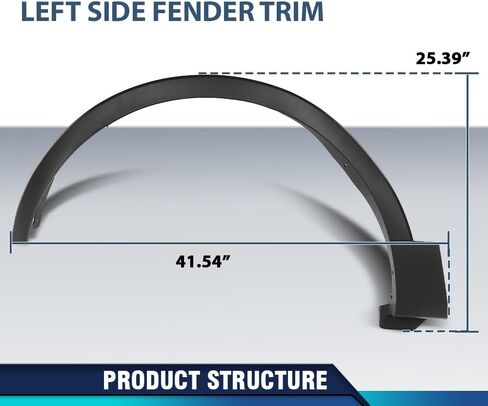 PIT66 Front Pair Fender Flares Wheel Trim Opening Molding Left and Right Side Compatible with Ford Explorer/Police Interceptor Utility 2016-2019 FB5Z16038AB, FB5Z16039AB, FO1291130, FO1290130 Black PP in Saudi Arabia