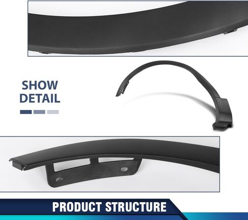 PIT66 Front Pair Fender Flares Wheel Trim Opening Molding Left and Right Side Compatible with Ford Explorer/Police Interceptor Utility 2016-2019 FB5Z16038AB, FB5Z16039AB, FO1291130, FO1290130 Black PP in Saudi Arabia