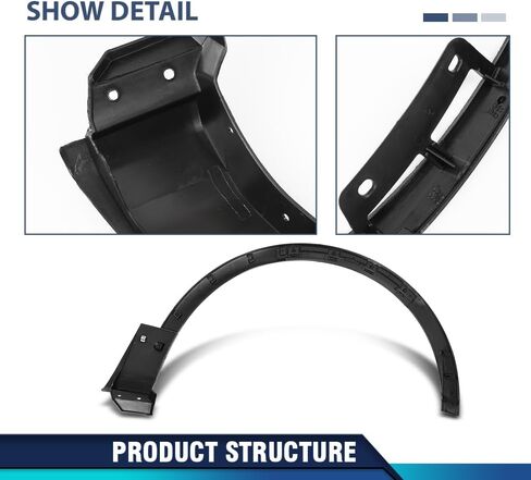 PIT66 Front Pair Fender Flares Wheel Trim Opening Molding Left and Right Side Compatible with Ford Explorer/Police Interceptor Utility 2016-2019 FB5Z16038AB, FB5Z16039AB, FO1291130, FO1290130 Black PP in Saudi Arabia