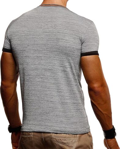 LEIF NELSON Men's Modern Basic T-Shirt with Buttons Shortsleeve Sweatshirt Polo Sweater Jacket Slim Fit LN1390 in Saudi Arabia