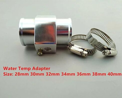 30mm Water Temp Joint Pipe Radiator Hose Temperature Gauge Sensor Adapter with Clamps (Blue) in Saudi Arabia