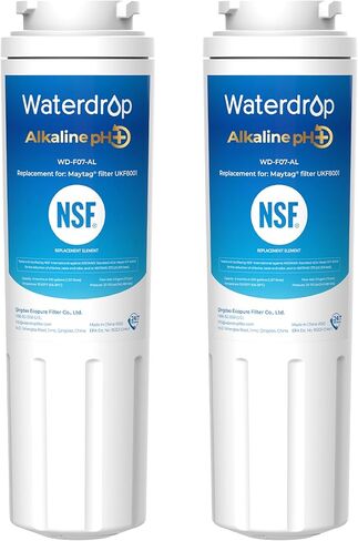 Waterdrop UKF8001 Refrigerator Water Filter 4, Compatible with Whirlpool EDR4RXD1, EveryDrop Filter 4, Maytag UKF8001AXX-750, UKF8001AXX-200, 46-9006, Puriclean II, WF-UKF8001 in Kuwait