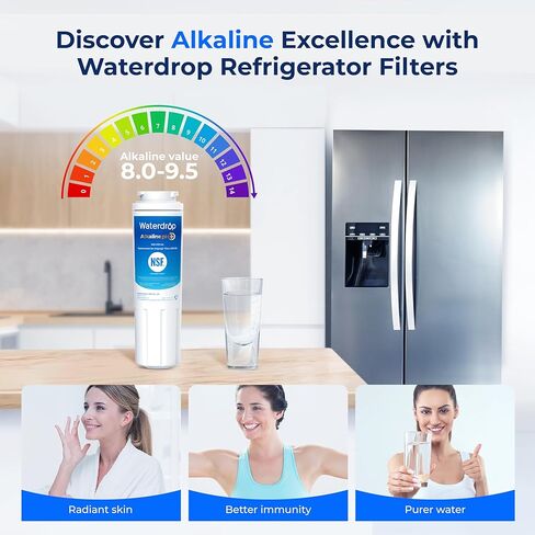 Waterdrop UKF8001 Refrigerator Water Filter 4, Compatible with Whirlpool EDR4RXD1, EveryDrop Filter 4, Maytag UKF8001AXX-750, UKF8001AXX-200, 46-9006, Puriclean II, WF-UKF8001 in Kuwait