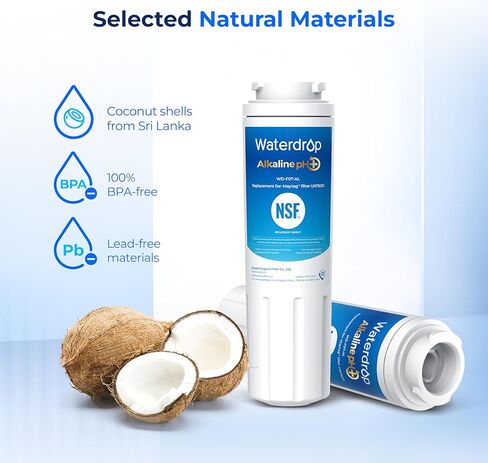 Waterdrop UKF8001 Refrigerator Water Filter 4, Compatible with Whirlpool EDR4RXD1, EveryDrop Filter 4, Maytag UKF8001AXX-750, UKF8001AXX-200, 46-9006, Puriclean II, WF-UKF8001 in Kuwait