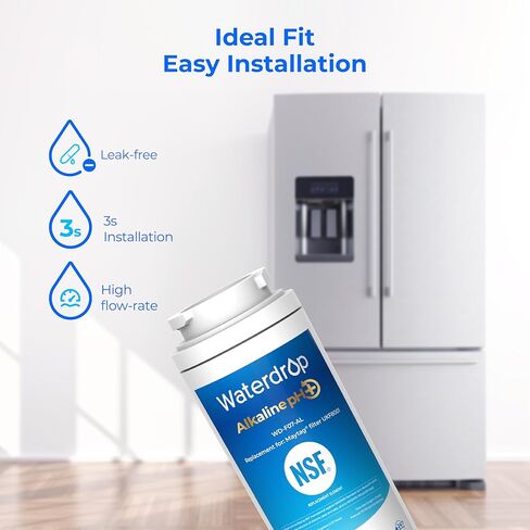 Waterdrop UKF8001 Refrigerator Water Filter 4, Compatible with Whirlpool EDR4RXD1, EveryDrop Filter 4, Maytag UKF8001AXX-750, UKF8001AXX-200, 46-9006, Puriclean II, WF-UKF8001 in Kuwait