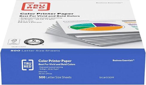 ورق طابعة نافثة للحبر بالليزر متعدد الأغراض من Staples Staples، مقاس 8 1/2 بوصة × 11 حرف، 20 رطل. الكثافة، 96 لون أبيض ساطع، خالي من الأحماض، 2 رزمة رزمة، 1000 ورقة إجمالية (513099-2 رزمة متعددة) in Saudi Arabia
