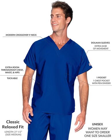 Landau Women's Premium Uniform Medical One Pocket V-Neck Scrub Top in Saudi Arabia