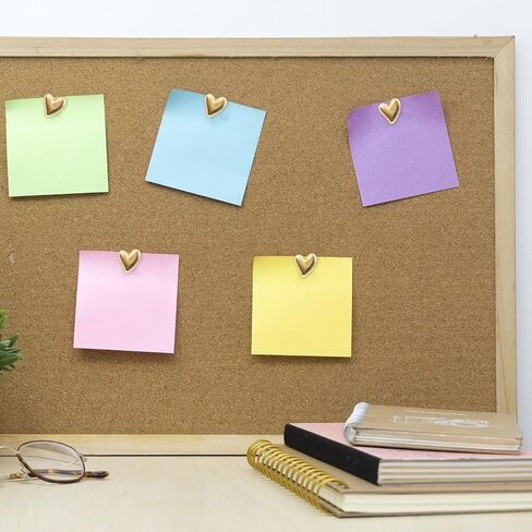 50 Pcs Heart Push Pins Gold Thumb Tacks Decorative Gold Cute Push Pins Heart Pin for Home Office Posters Cork Notice Board Bulletin Board Wall Photos Postcards Maps Fixing in Saudi Arabia