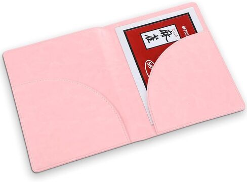 Mahjong Card Sleeve, 11.25 x 7 Inches Large Folio Holder for Mahjong Scorecard Cards Protective Cover Mahjongg Accessories(Light Pink) in Saudi Arabia