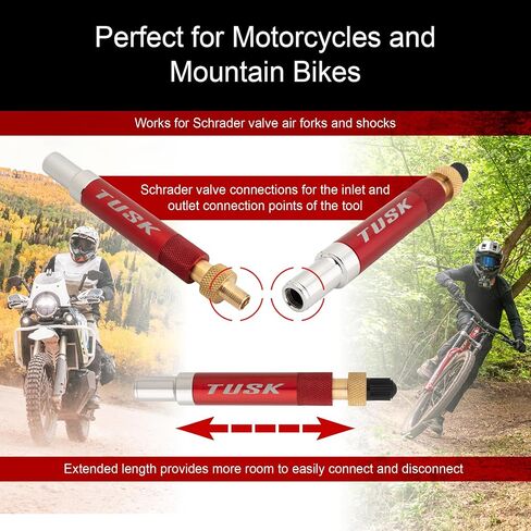 Tusk Leak‑Free Air Suspension Adaptor – Easy Air-Fill Tool for Air Forks & Shocks (Schrader Valve Compatible) in Saudi Arabia