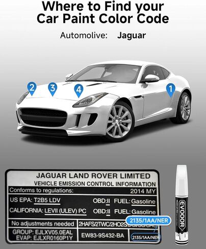 طلاء Fuji White/Polaris White (2135/1AA/NER) متوافق مع طلاء جاكوار الدقيق 2 في 1 لإصلاح الرقائق والشقوق باستخدام قطعتين من أدوات التطبيق الدقيقة التي تستخدم لمرة واحدة in Kuwait