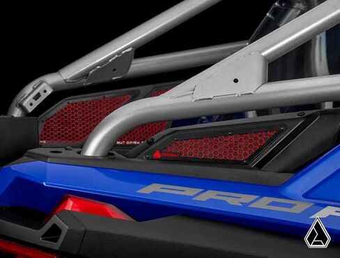SuperATV Assault Industries Intake Cover for Polaris RZR PRO XP/Turbo R/Pro R | Red | Protects Frog Skin on Air Intake | Aluminum Construction in Saudi Arabia