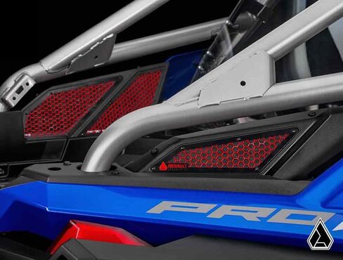 SuperATV Assault Industries Intake Cover for Polaris RZR PRO XP/Turbo R/Pro R | Red | Protects Frog Skin on Air Intake | Aluminum Construction in Saudi Arabia