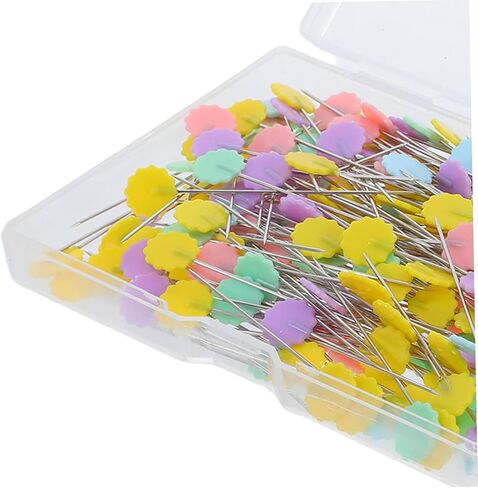 Gadpiparty 200pcs Blossom Head Sewing Pins with Storage Box Durable Straight Pins for Fabric Quilting DIY Projects Efficient Attractive Design for Creative Sewing Tasks in Saudi Arabia
