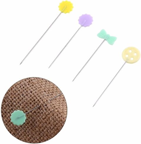 Housoutil 100Pcs Flat Button Head Pins for DIY Sewing Crafts Head Pins for Quilting and Crafting Durable Flat Head Sewing Pins for Marking Projects in Saudi Arabia