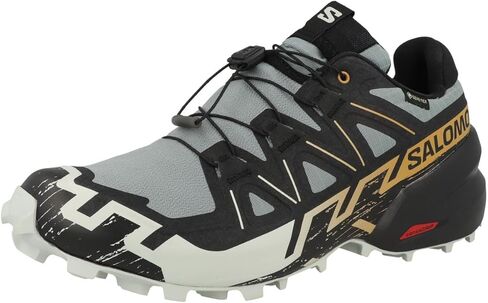 Salomon Mens Speedcross 6 Hiking Shoes, Carbon/Tahitian Tide/White, 8.5M in Saudi Arabia