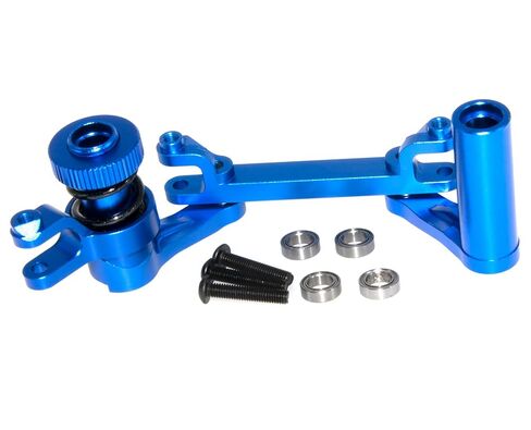 ذراع توجيه الجرس متوافق مع Traxxas 1/10 T-Maxx E-Maxx ترقية حامل السيارة RC من سبائك الألومنيوم استبدال 49145 TM3348X (أزرق داكن) in Kuwait