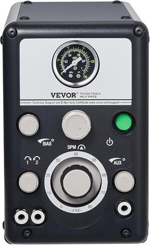 VEVOR 1200-6000 دورة في الدقيقة قابلة للتعديل، آلة هوائية مزدوجة الرأس 60 وات، دواسة صغيرة ذات تأثير DIY، أدوات إعداد الحجر حفارة للمجوهرات وصياغة المعادن، أسود in Kuwait