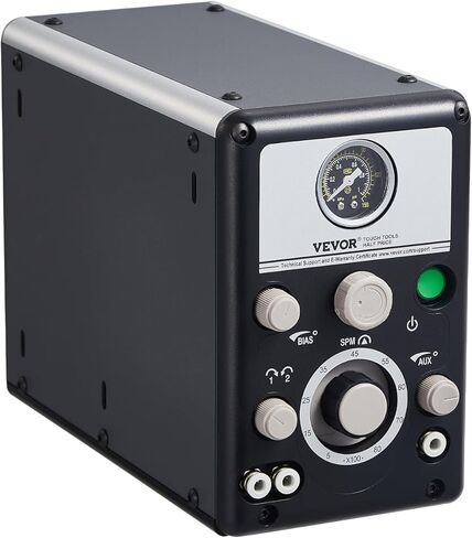 VEVOR 1200-6000 دورة في الدقيقة قابلة للتعديل، آلة هوائية مزدوجة الرأس 60 وات، دواسة صغيرة ذات تأثير DIY، أدوات إعداد الحجر حفارة للمجوهرات وصياغة المعادن، أسود in Kuwait