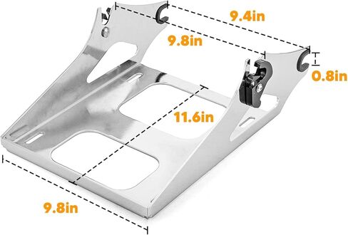 WeiSen Detachable Tour Trunk Luggage Rack Two-Up Tour Trunk Mount Quick-Detach Compatible with Harley Touring Road King Electra Street Road Glide 2014-2025 Chrome in Saudi Arabia